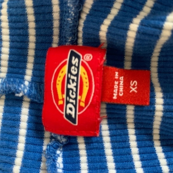 DICKIES, Cropped Turtleneck Blue/White Stripe, Size XS - Picture 5 of 5